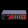 SWITCH POE SAFIRE SF-SW1008HIPOE-H-120 8 porte PoE + 2 Uplink RJ45, Ibrido 8x10/100Mbps + 2x10/100/1000Mbps, 6 Porte PoE+ 30W + 2 Porte Hi-PoE 60W, PoE Watchdog
